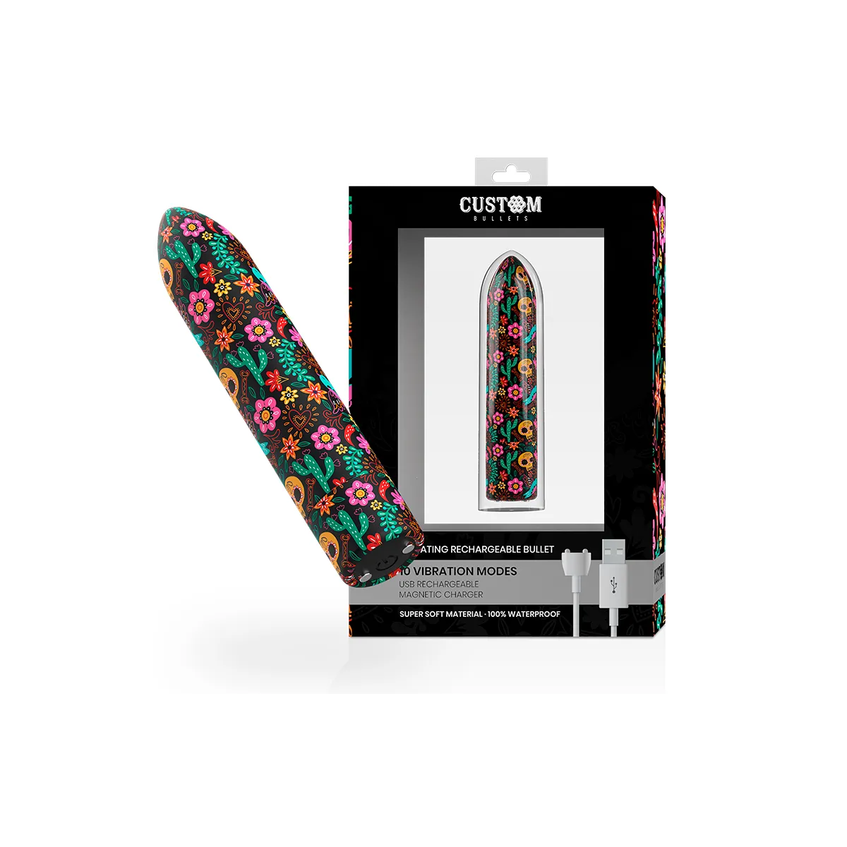Floral Rechargeable Bullet 10 Intensities von Custom Bullets | Fesselliebe.de