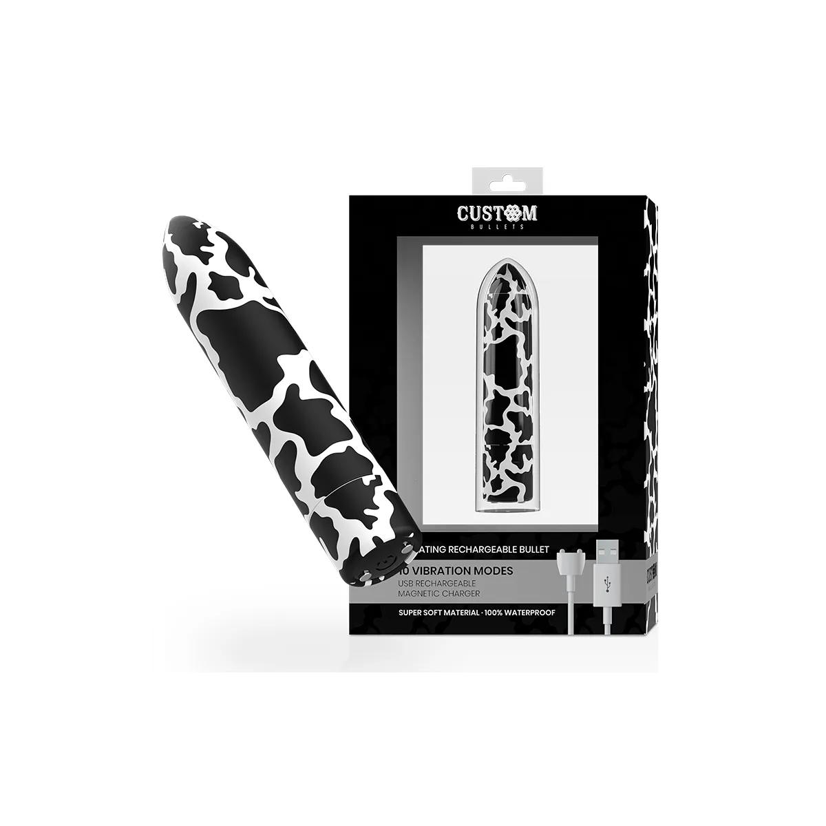 Aufladbare Bullet Cow 10 Intensitäten von Custom Bullets | Fesselliebe.de