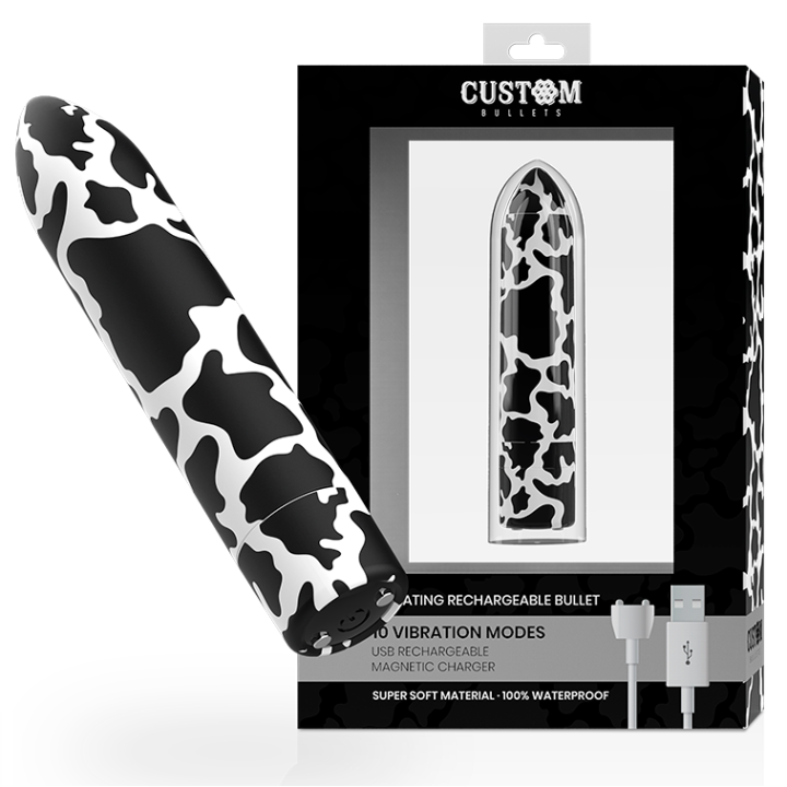 Aufladbare Bullet Cow 10 Intensitäten von Custom Bullets | Fesselliebe.de