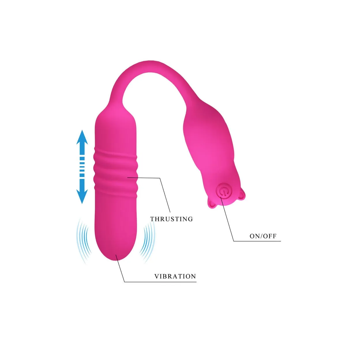 Nobikuma Rosa Silikon-Vibrierbullet von Pretty Love Flirtation | Fesselliebe.de