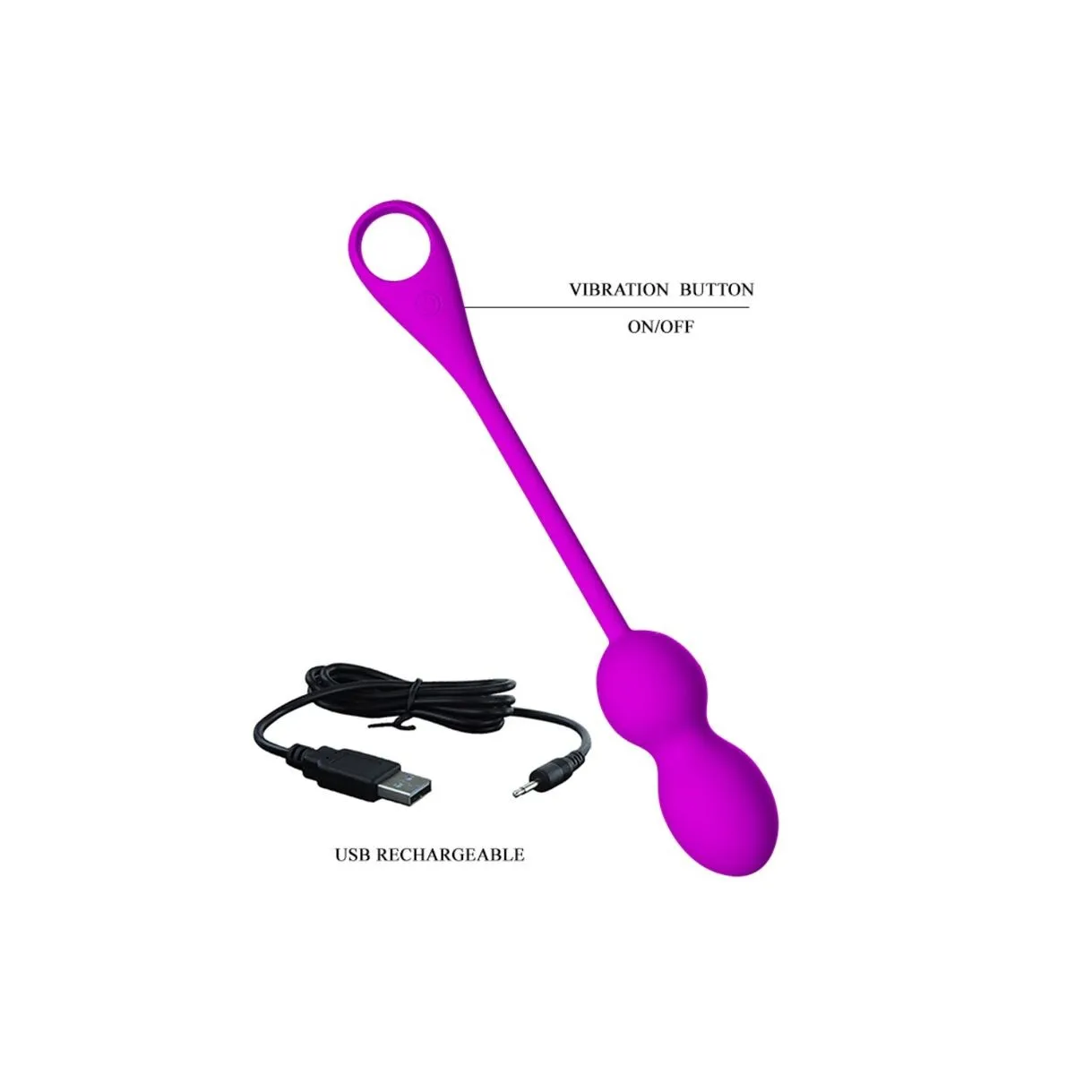 Elvira wiederaufladbare Vibrierbälle Lila von Pretty Love Smart | Fesselliebe.de