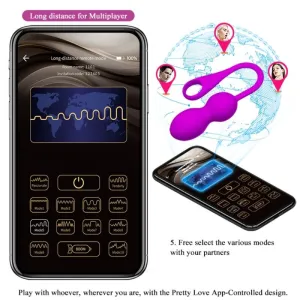 Elvira wiederaufladbare Vibrierbälle Lila von Pretty Love Smart