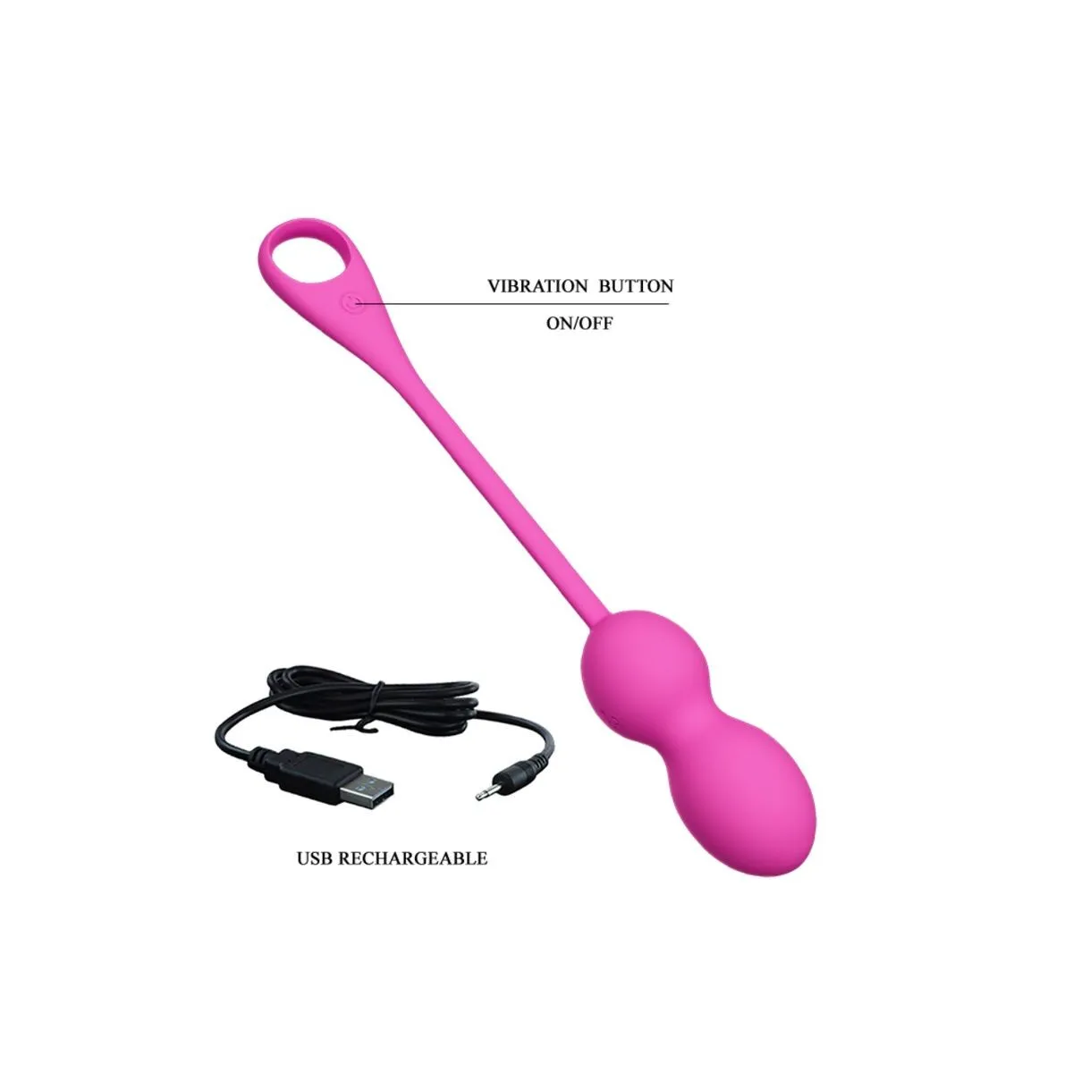 Elvira Pink wiederaufladbare Vibrierbälle von Pretty Love Smart | Fesselliebe.de