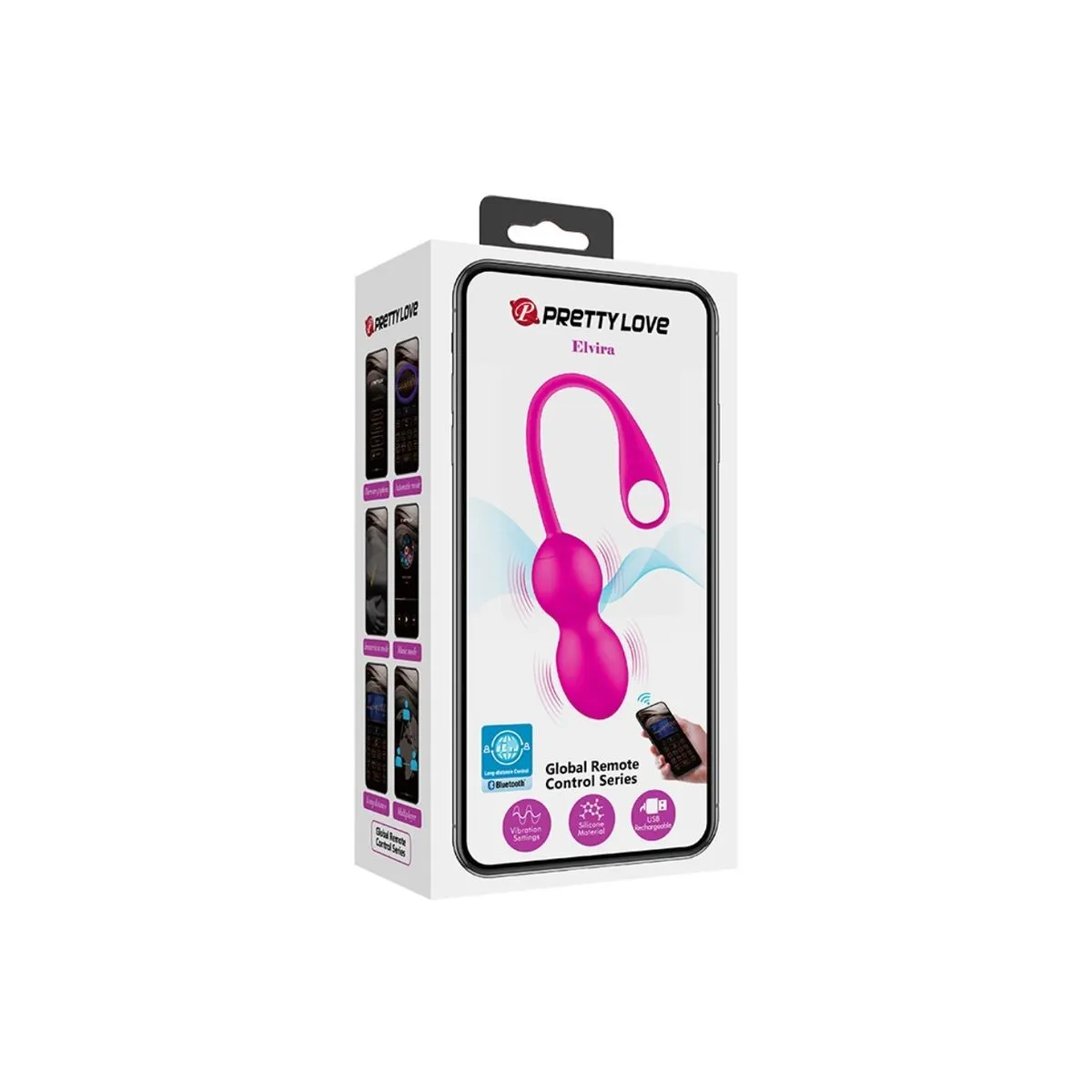 Elvira Pink wiederaufladbare Vibrierbälle von Pretty Love Smart | Fesselliebe.de