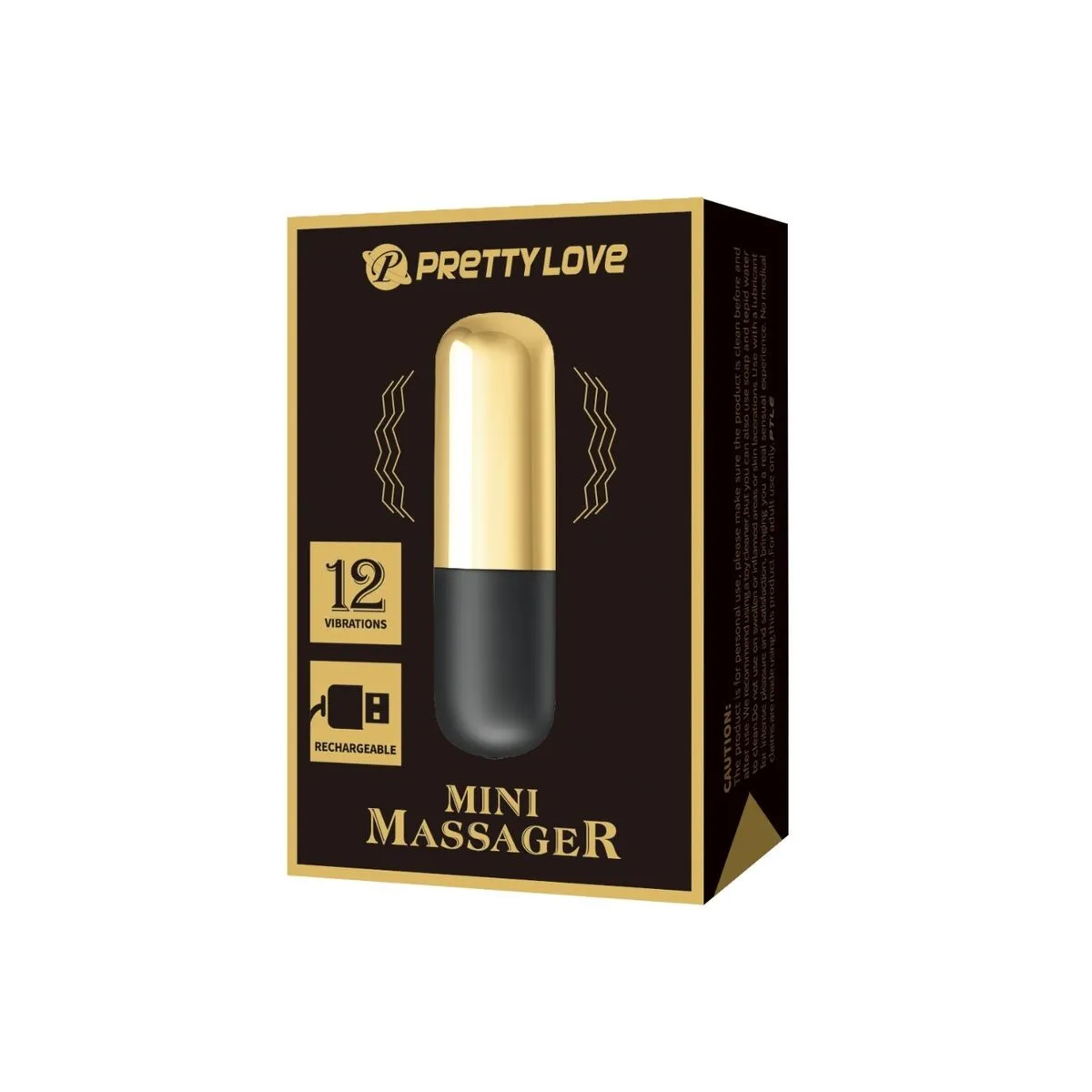 Goldener wiederaufladbarer Kugelvibrator von Pretty Love Bottom | Fesselliebe.de