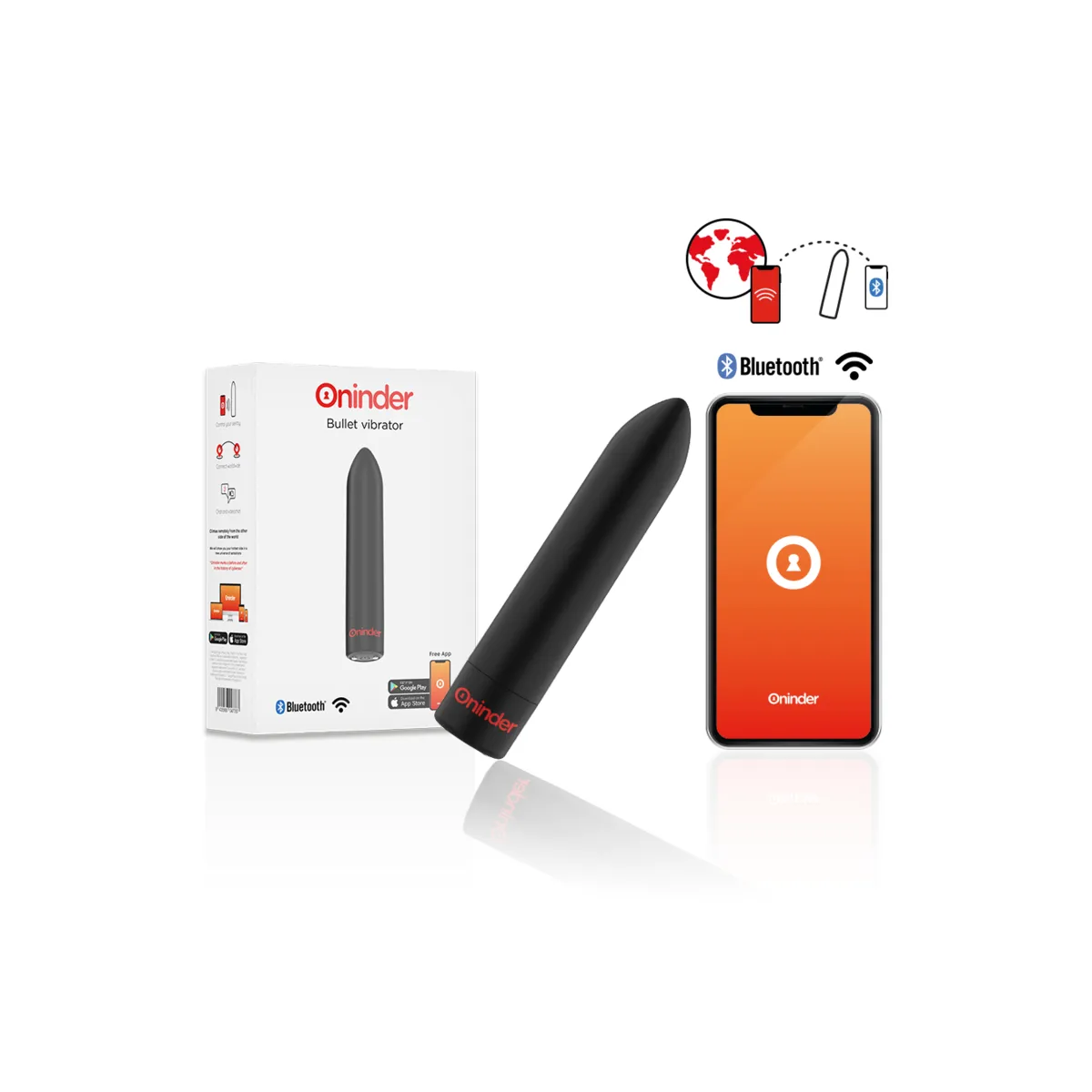 Berlin Bullet Vibrator Schwarz 9 Modi 8,5 X 2 cm - Kostenlose App von Oninder | Fesselliebe.de