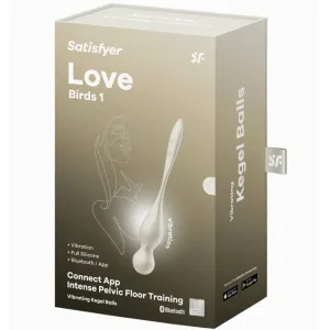 Love Birds Vibrierende Kegel-Kugeln Weiss von Satisfyer Balls
