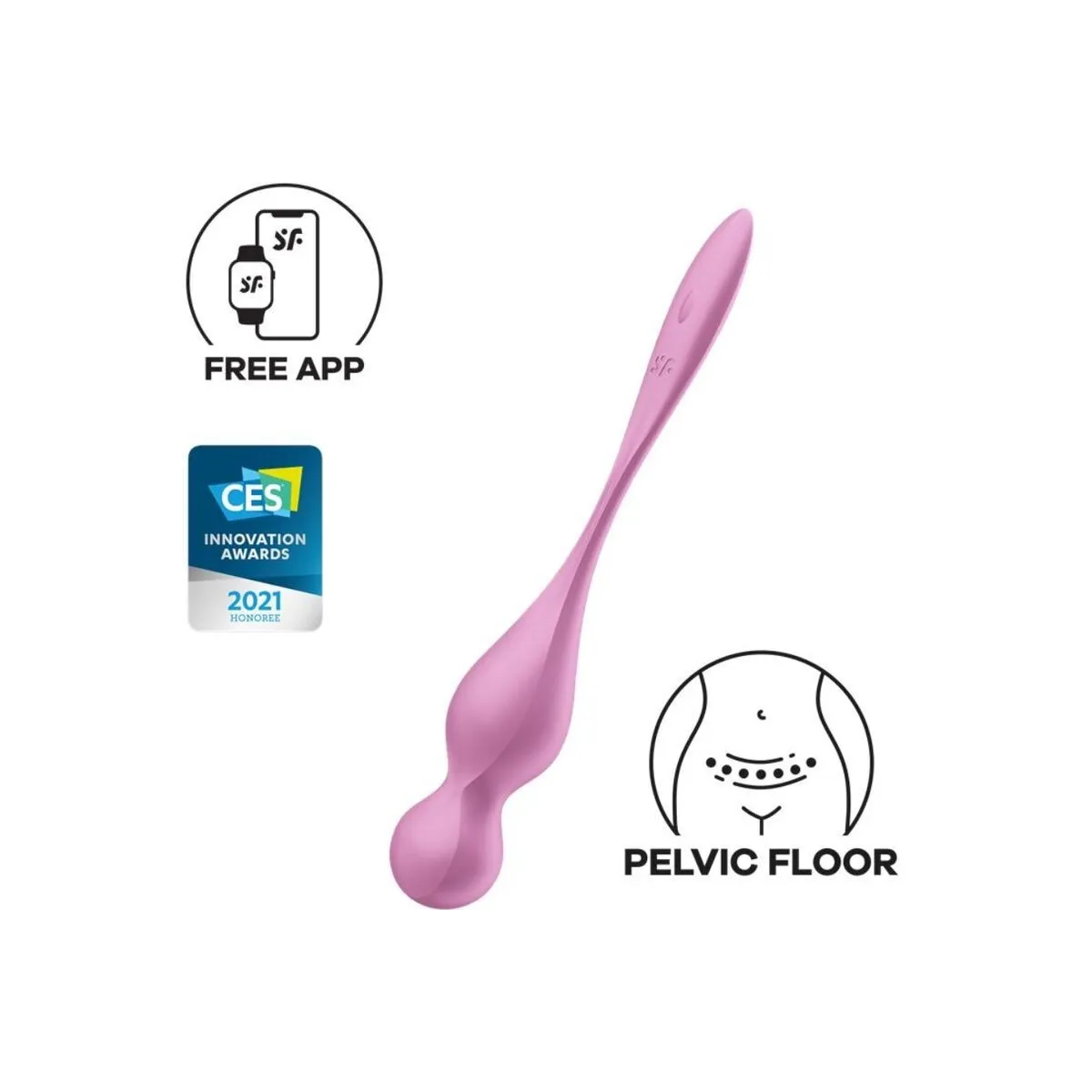 Love Birds Vibrierende Kegel-Kugeln Rosa von Satisfyer Balls | Fesselliebe.de