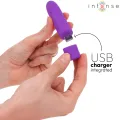 Symone Usb wiederaufladbarer Vibrierender Bullet 8 Vibrationen Lila 10 X 2,2 cm von Intense Fun