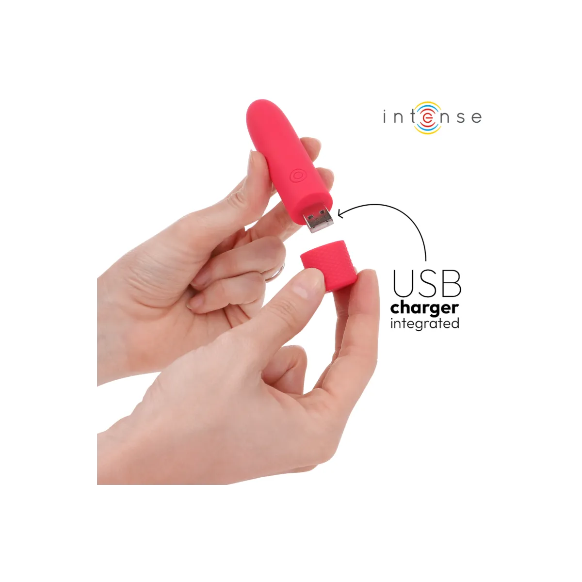 Symone Usb wiederaufladbarer Vibrierender Bullet 8 Vibrationen Rot 10 X 2,2 cm von Intense Fun | Fesselliebe.de