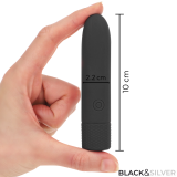 Geri Usb wiederaufladbarer Vibrierender Bullet 8 Vibrationen Schwarz 10 X 2,2 cm von Black&Silver | Fesselliebe.de