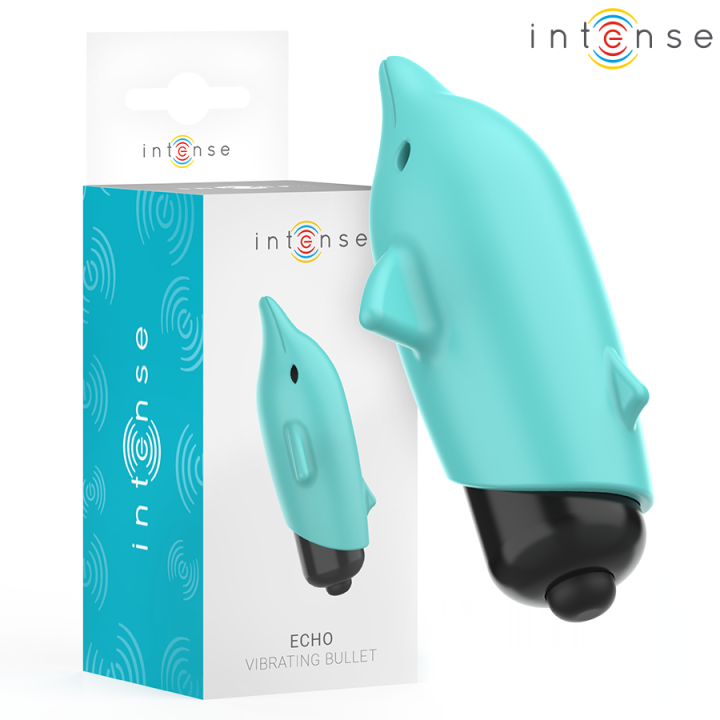 Echo Vibrierendes Bullet Delphin Blau 8 X 4,7 cm von Intense Fun | Fesselliebe.de