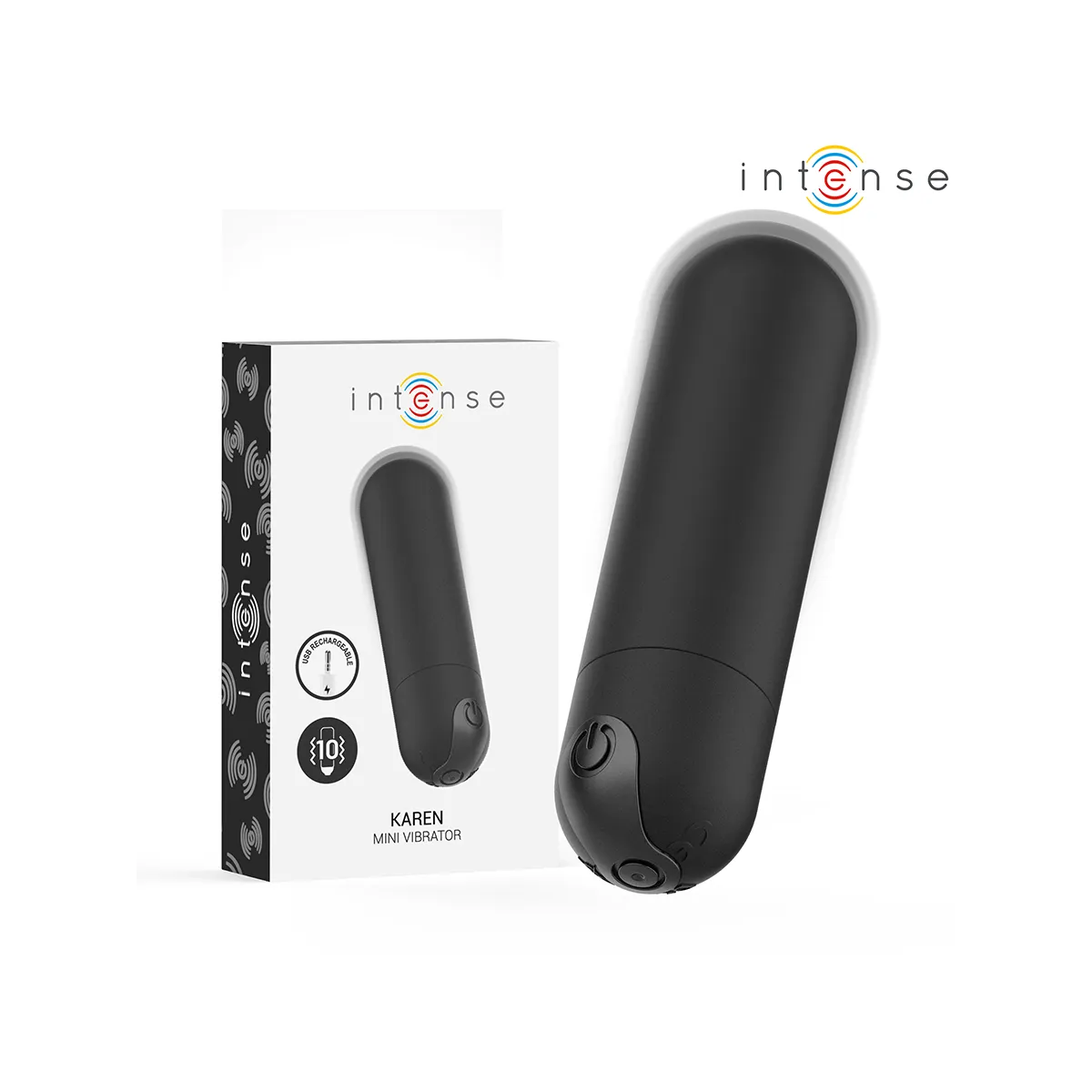 Karen Mini wiederaufladbarer Vibrationskugel Schwarz von Intense Fun | Fesselliebe.de