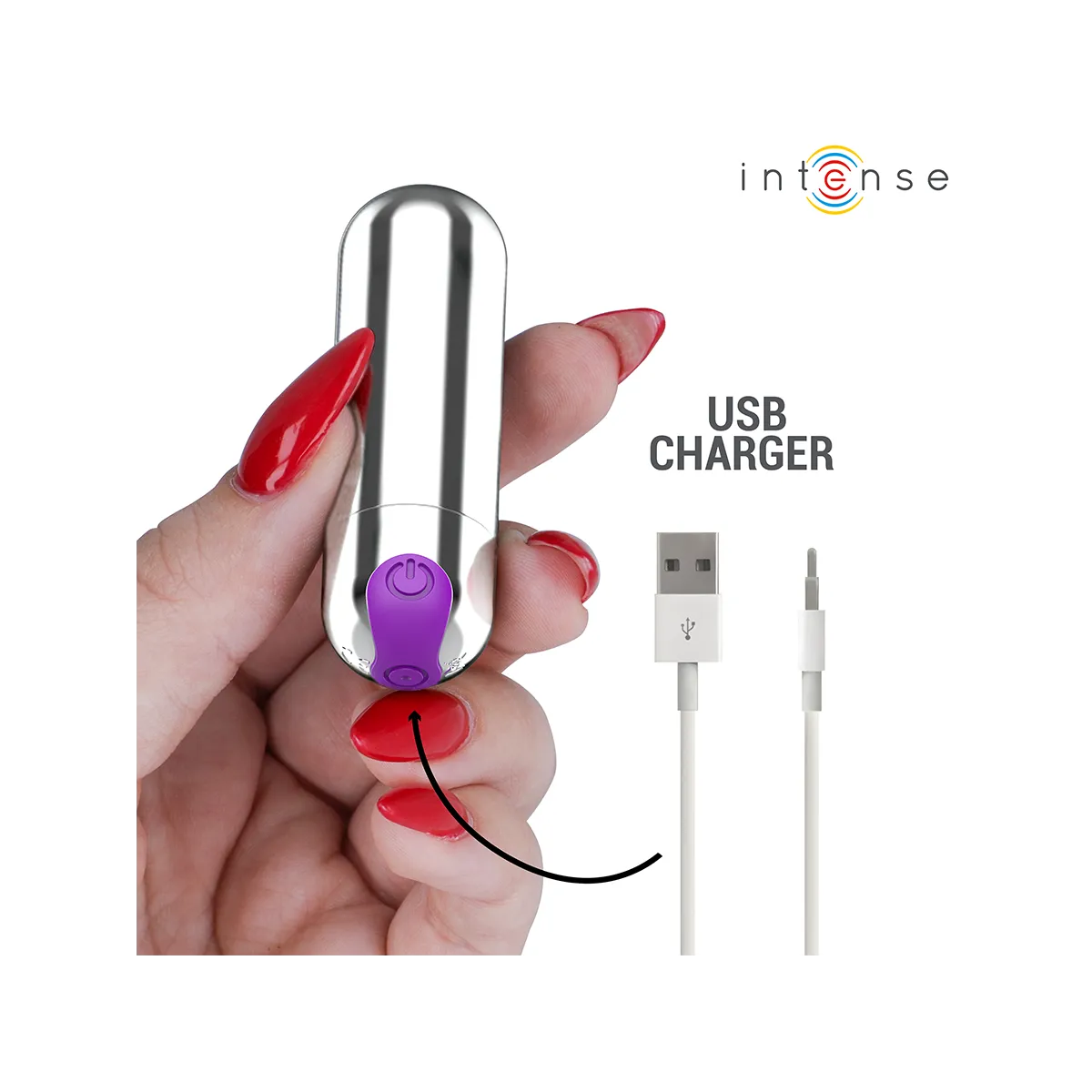 Karen Mini wiederaufladbarer Vibrationskugel Silber von Intense Fun | Fesselliebe.de