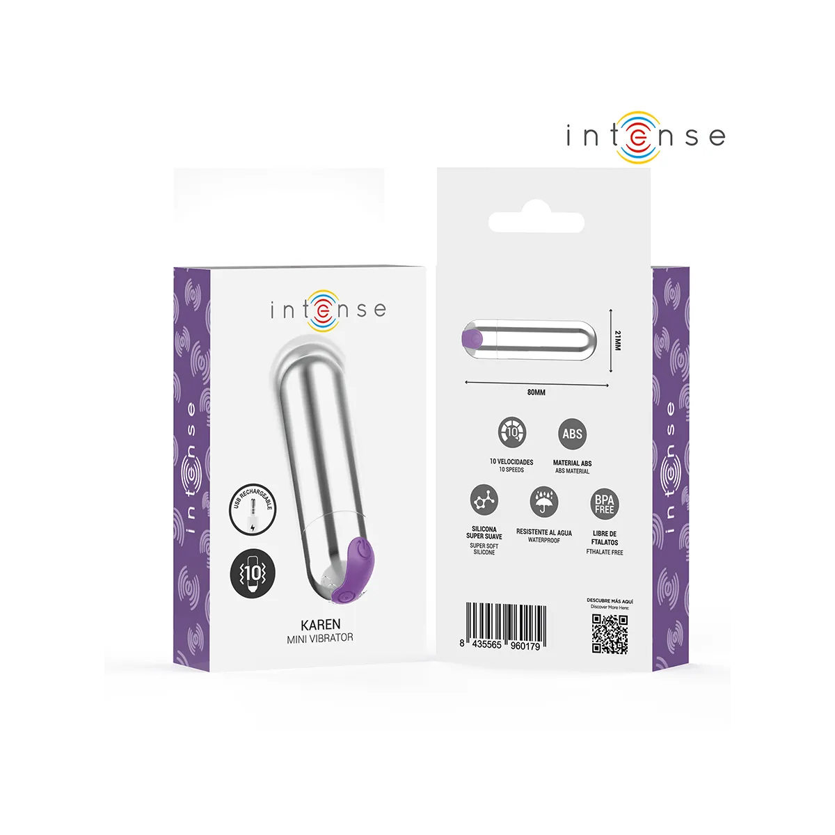 Karen Mini wiederaufladbarer Vibrationskugel Silber von Intense Fun | Fesselliebe.de