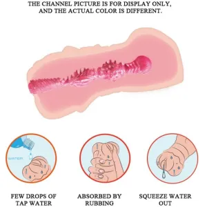 Water Skin Vagina Masturbator mit Vibrierenden Kugeln von Crazy Bull