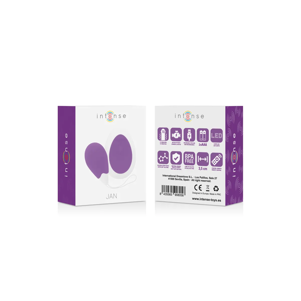 Jan Lila Vibrierendes Ei mit Fernbedienung von Intense Couples Toys | Fesselliebe.de