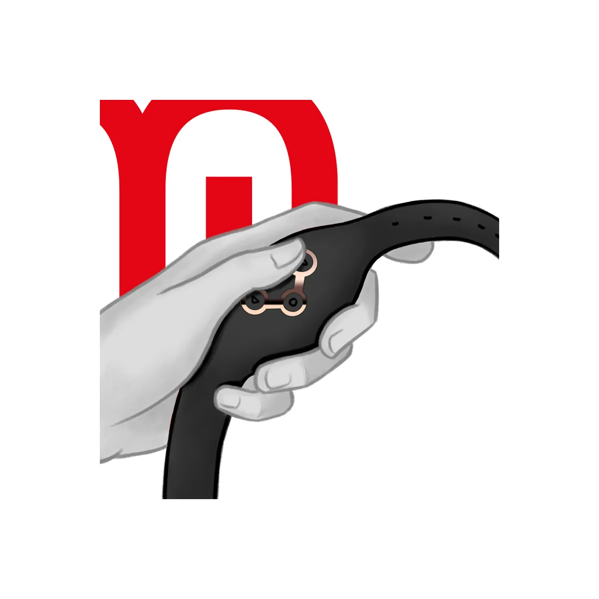 Drahtlose Technologie-Fernbedienungsuhr aus Jet und Kupfer von Watchme | Fesselliebe.de