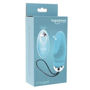 Happiness Im So Eggcited Vibrator mit Fernbedienung Blau von Toyjoy