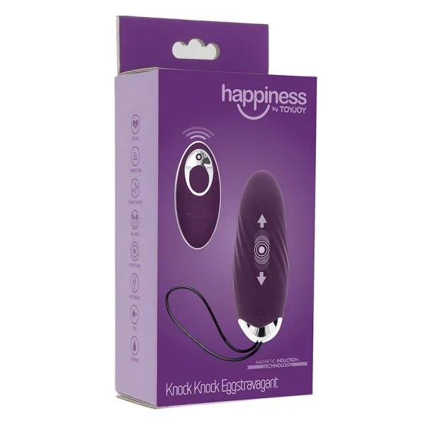 Happiness Knock Knock Eggstavagant Vibrator mit Fernbedienung Lila von Toyjoy | Fesselliebe.de