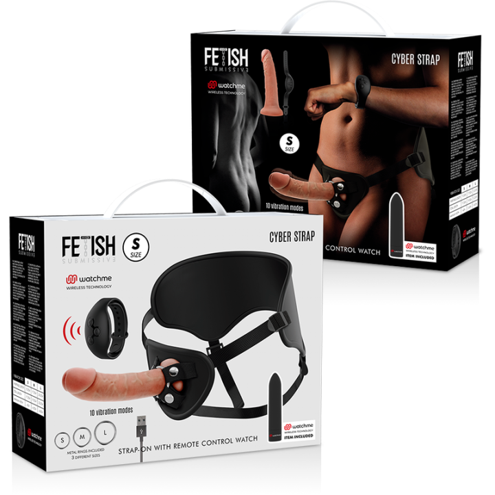 Gurt mit Dildo- und Bullet-Fernbedienungs-Uhrentechnologie von Fetish Submissive | Fesselliebe.de