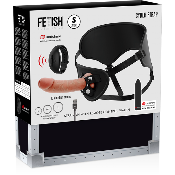Gurt mit Dildo- und Bullet-Fernbedienungs-Uhrentechnologie von Fetish Submissive | Fesselliebe.de