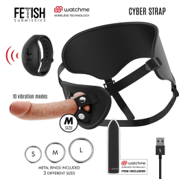 Harness mit Dildo- und Bullet-Fernbedienungs-Watchme-M-Technologie von Fetish Submissive | Fesselliebe.de