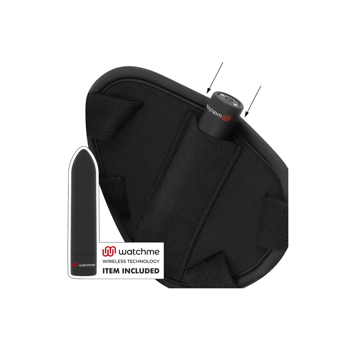 Harness mit Dildo- und Bullet-Fernbedienungs-Watchme-M-Technologie von Fetish Submissive | Fesselliebe.de