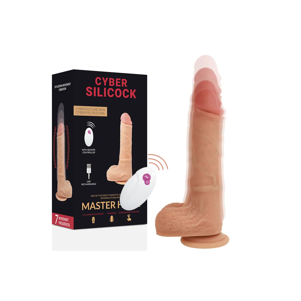 Fernbedienung Realistisch Master Huck 20,9 cm -O- 4 cm von Cyber Silicock | Fesselliebe.de