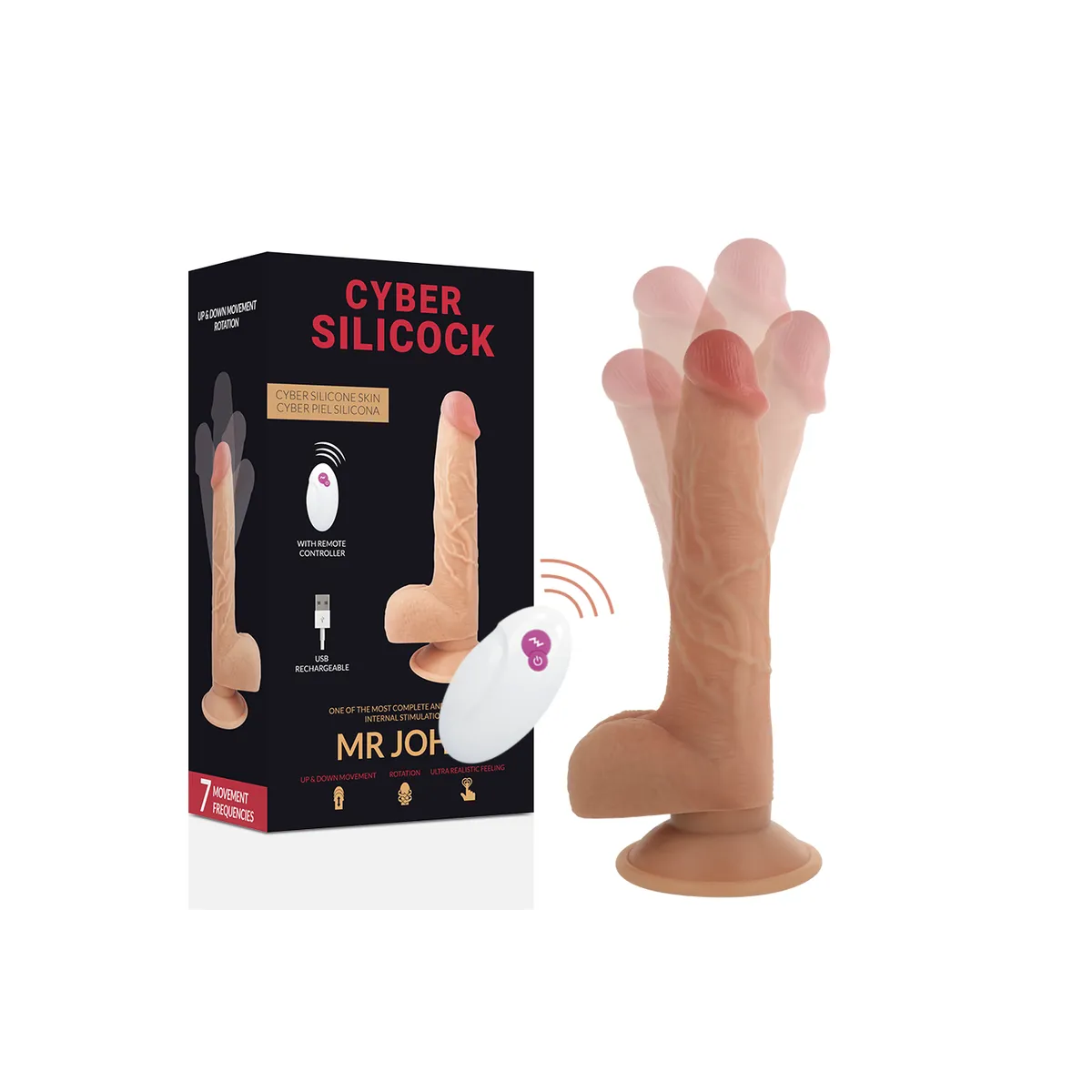 Fernbedienung Realistisch Mr John 23,88 cm -O- 4,3 cm von Cyber Silicock | Fesselliebe.de