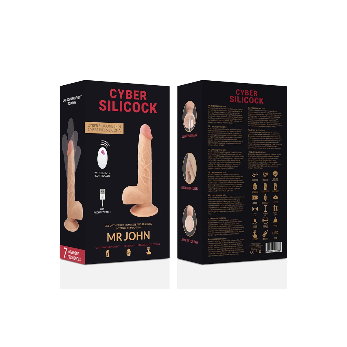 Fernbedienung Realistisch Mr John 23,88 cm -O- 4,3 cm von Cyber Silicock | Fesselliebe.de
