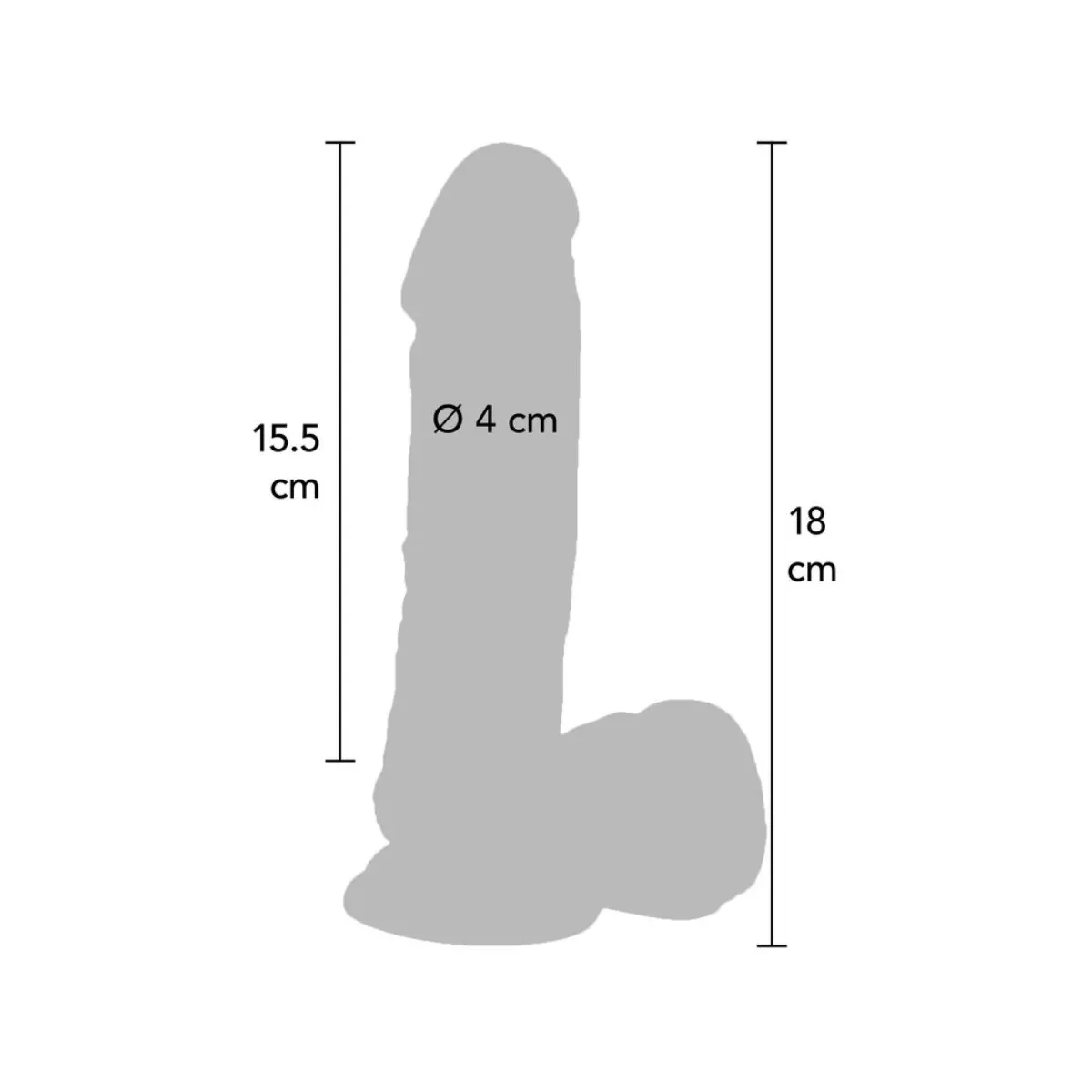 Dildo 18 cm mit Kugeln Vibrator Haut von Get Real | Fesselliebe.de
