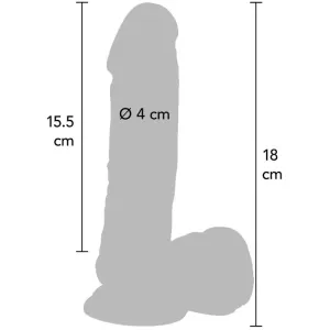 Dildo 18 cm mit Kugeln Vibrator Haut von Get Real