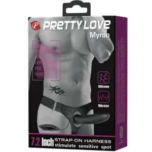 Myron Strap-On mit Vibration und Hohldildo von Pretty Love