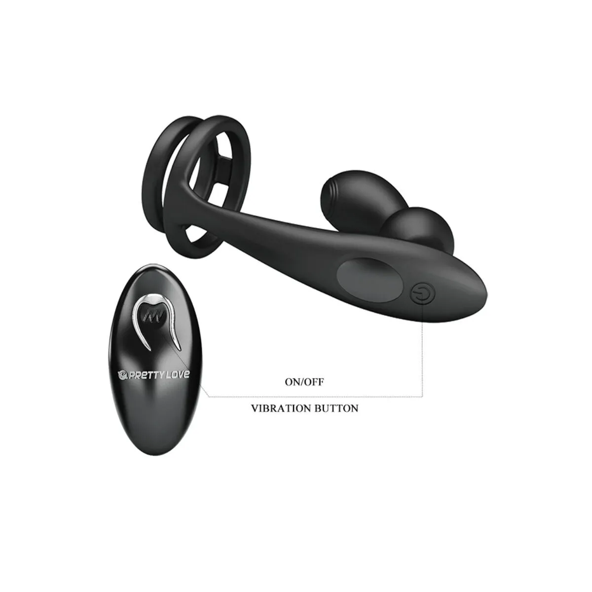 Marshall Penisring mit Vibratorischem Analplug mit Fernbedienung von Pretty Love Male | Fesselliebe.de