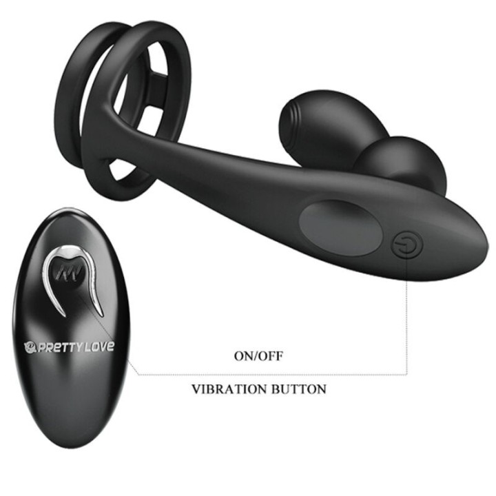 Marshall Penisring mit Vibratorischem Analplug mit Fernbedienung von Pretty Love Male | Fesselliebe.de