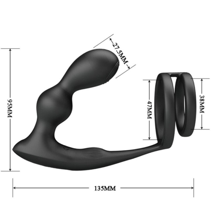 Marshall Penisring mit Vibratorischem Analplug mit Fernbedienung von Pretty Love Male | Fesselliebe.de