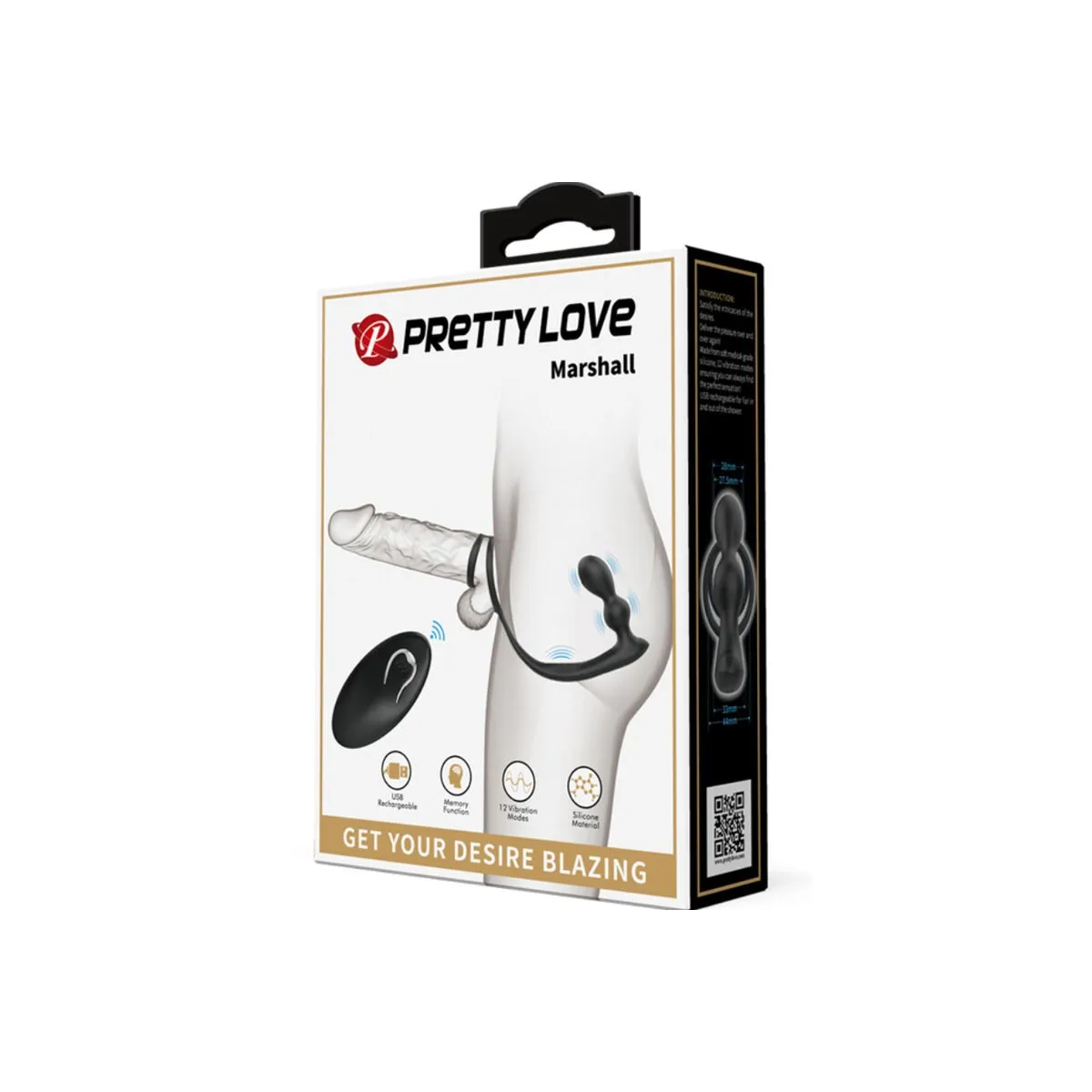 Marshall Penisring mit Vibratorischem Analplug mit Fernbedienung von Pretty Love Male | Fesselliebe.de