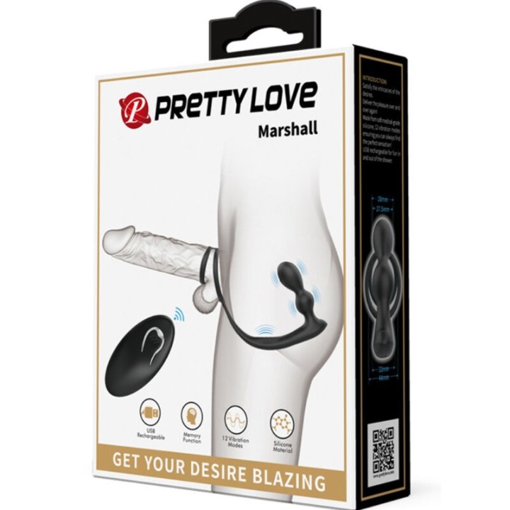 Marshall Penisring mit Vibratorischem Analplug mit Fernbedienung von Pretty Love Male | Fesselliebe.de