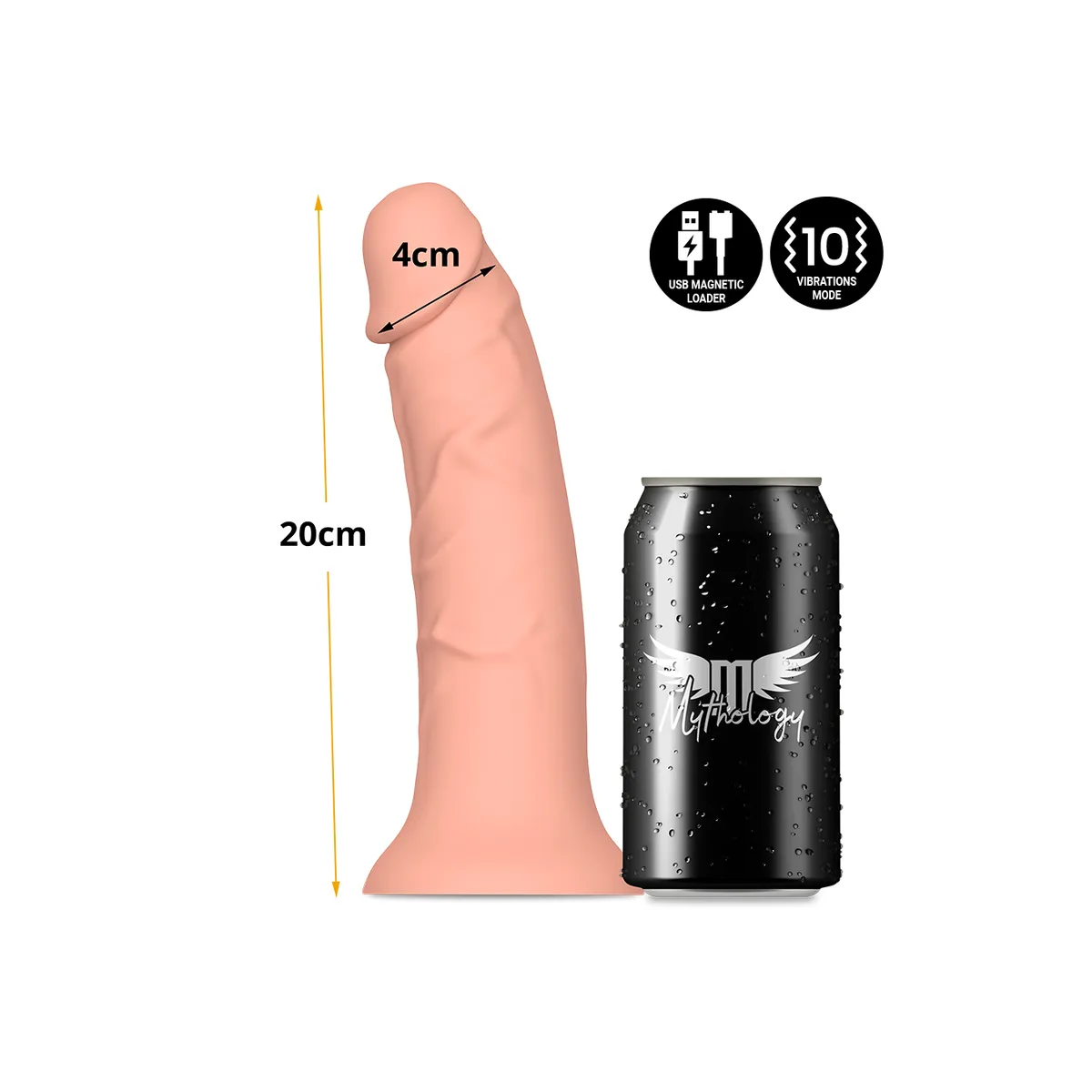 Asher Original Dildo M - Vibrator Kompatibel mit Watchme Wireless Technology von Mythology Fantasy Dildo | Fesselliebe.de
