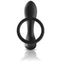 Analmassager mit Fernbedienung, wiederaufladbares Silikon Schwarz von Black&Silver