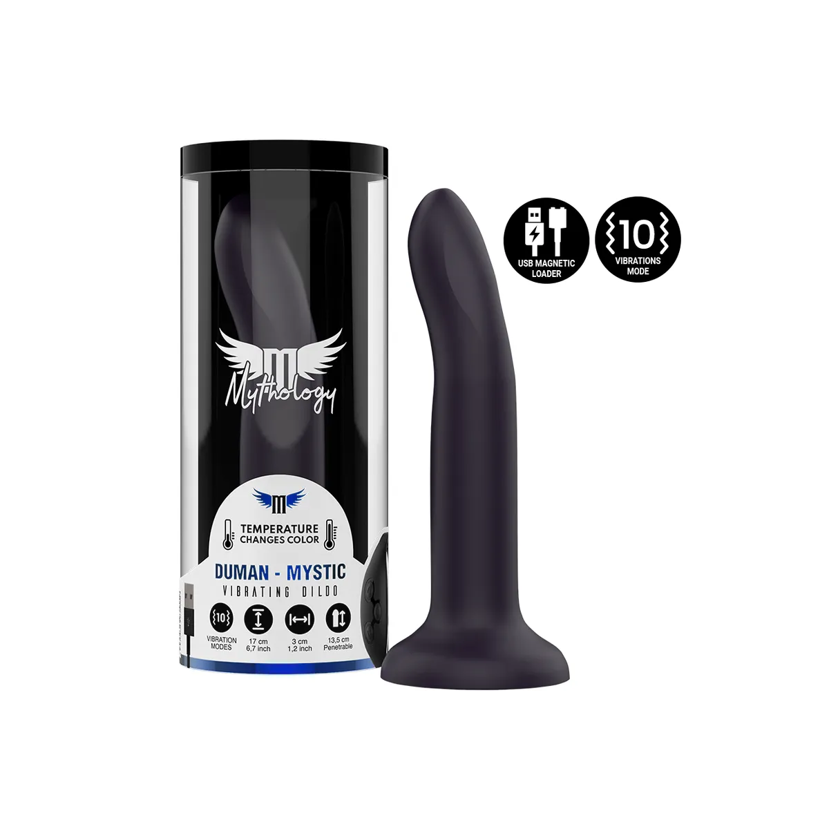 Duman Mystic Dildo M - Vibrator Kompatibel mit Watchme Wireless Technology von Mythology Fantasy Dildo | Fesselliebe.de