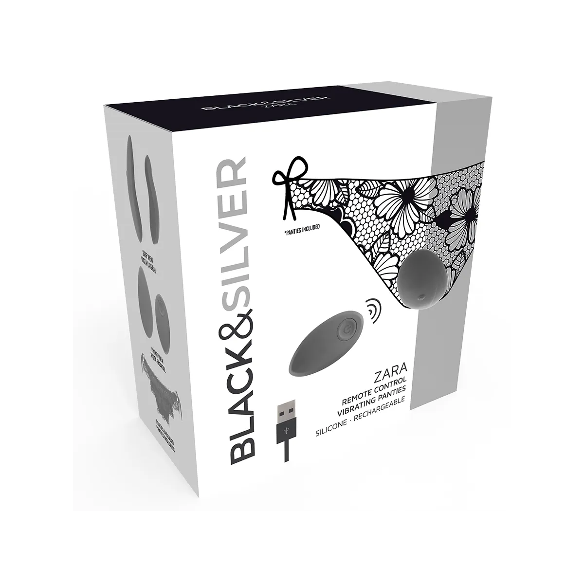 Zara-Stimulator mit Fernbedienung und Kostenlosem Höschen von Black&Silver | Fesselliebe.de