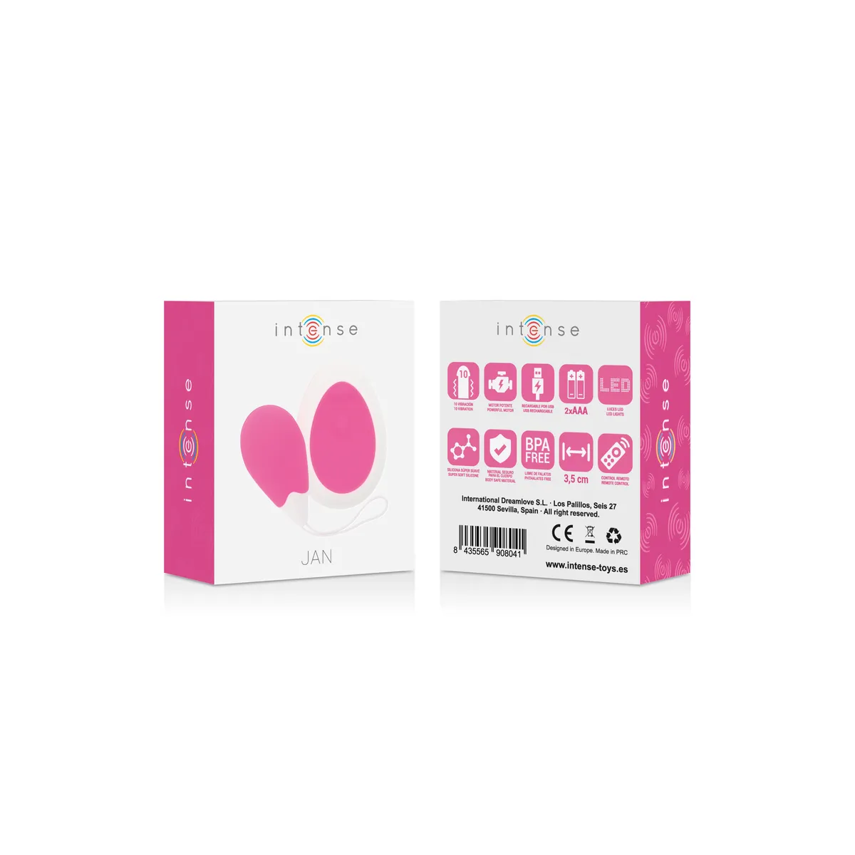 Jan Egg Vibrator mit Fernbedienung Rosa von Intense Couples Toys | Fesselliebe.de