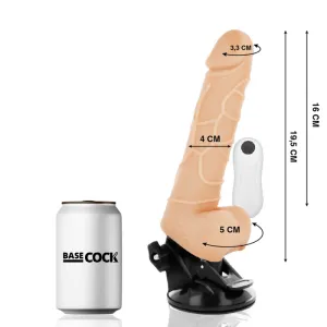 Realistischer Vibrator mit Fernbedienung natürlich mit Hoden 19,5 cm -O- 4 cm von Basecock