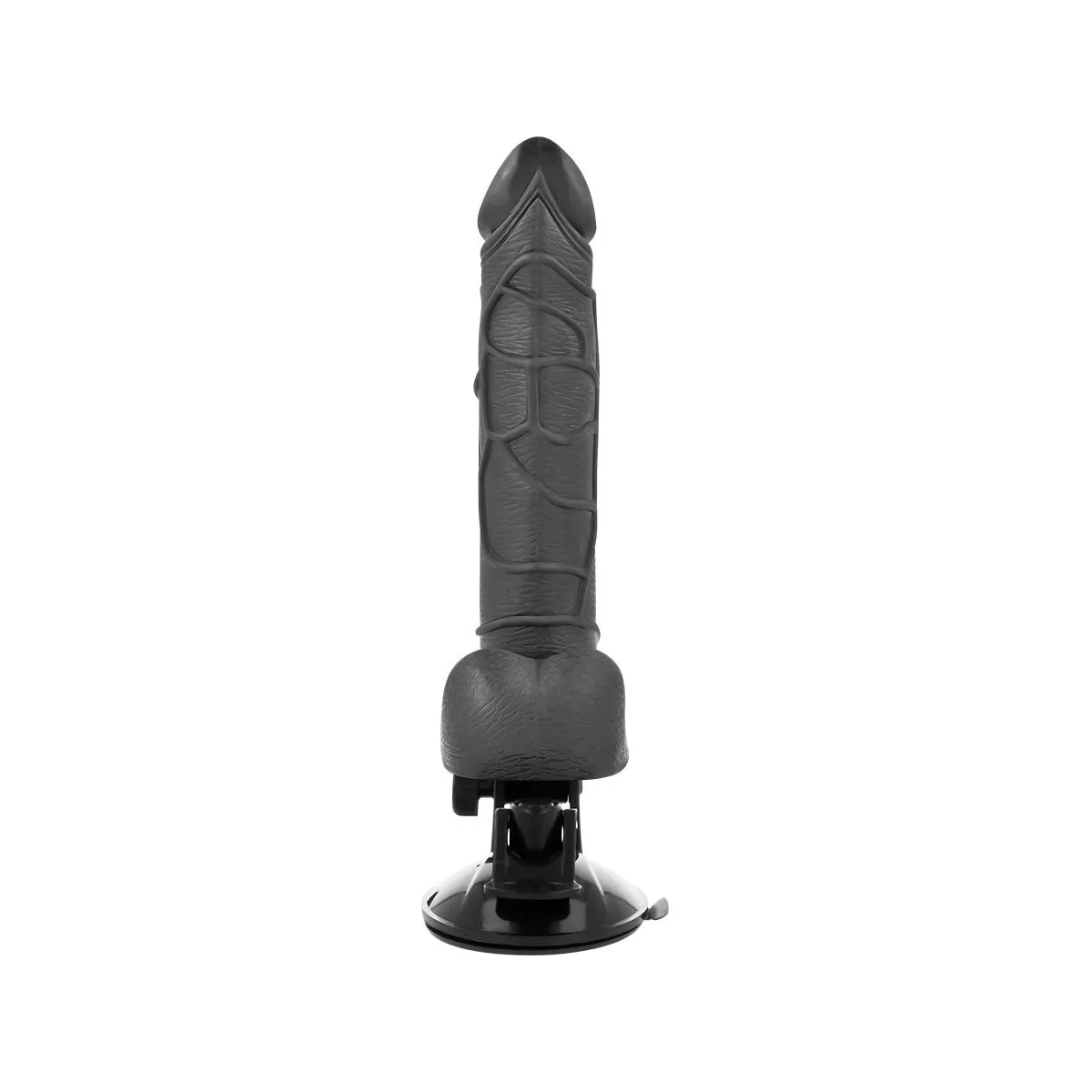 Realistischer Vibrator mit Fernbedienung Schwarz mit Hoden 19,5 cm -O- 4 cm von Basecock | Fesselliebe.de