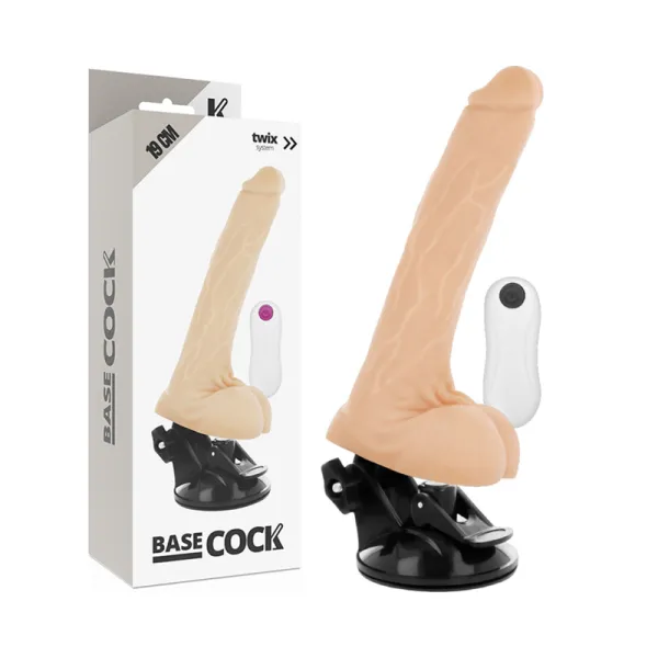 Realistischer Vibrator mit Fernbedienung natürlich 19 cm -O- 4 cm von Basecock | Fesselliebe.de