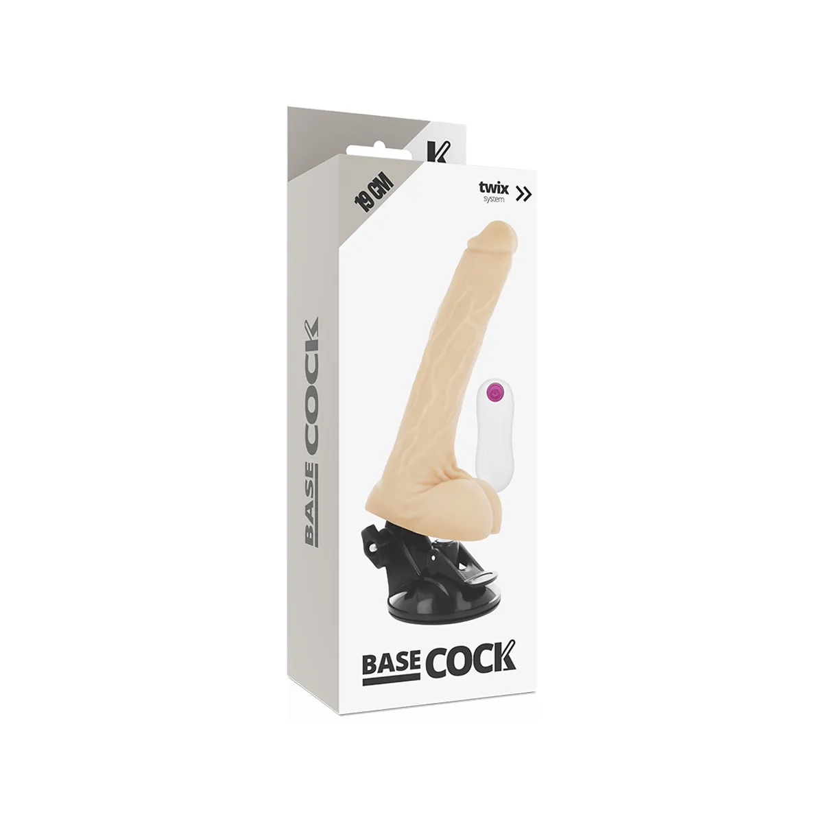 Realistischer Vibrator mit Fernbedienung natürlich 19 cm -O- 4 cm von Basecock | Fesselliebe.de