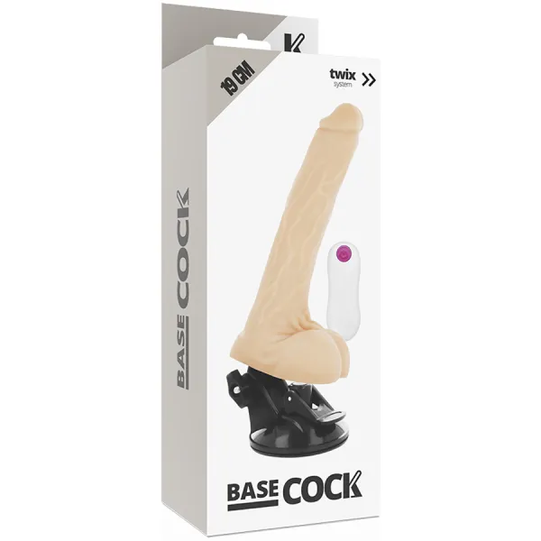 Realistischer Vibrator mit Fernbedienung natürlich 19 cm -O- 4 cm von Basecock | Fesselliebe.de
