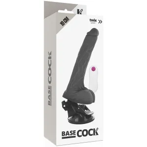 Realistischer Vibrator mit Fernbedienung Schwarz 19 cm -O- 4 cm von Basecock